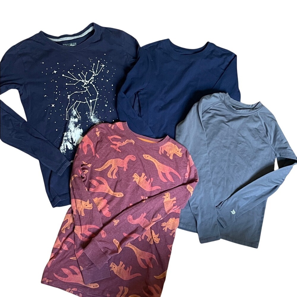 Eddie Bauer Cat & Jack Boys Long Sleeve Shirt Bundle Size L 12/14 Multi Great
